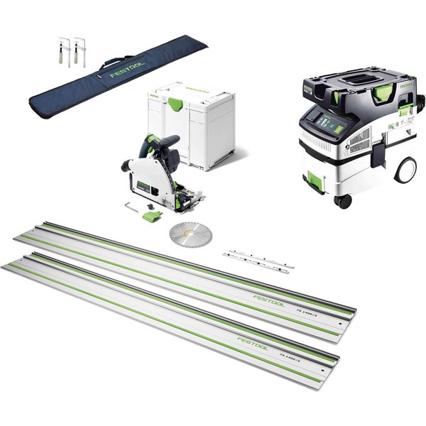 Festool TS60 KEBQ Plus Plunge Cut Circular Saw and M Class Extractor Kit