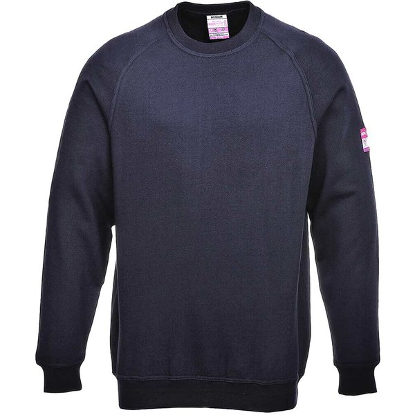Modaflame Mens Flame Resistant Antistatic Long Sleeve Sweatshirt Navy S