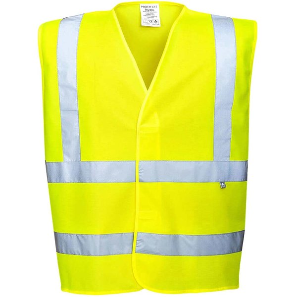 BizFlame Hi Vis Flame Resistant Anti Static Vest Yellow 2XL / 3XL
