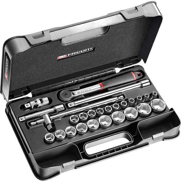 Facom 26 Piece 1/2" Drive Hexagon Socket Set