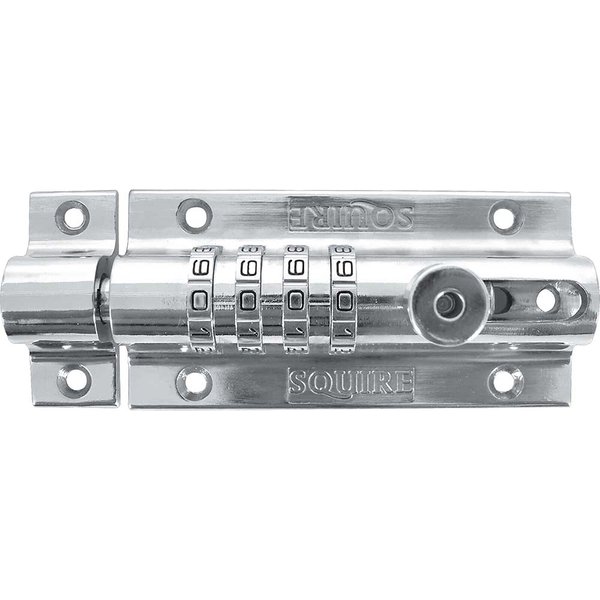 Squire CombiBolt 4 Re-Codable Locking Bolt Chrome 120mm COMBI4CH