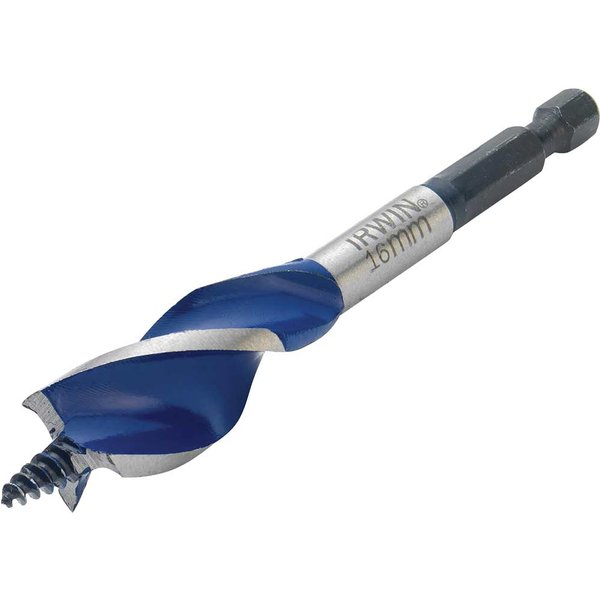 Irwin 6X Blue Groove Stubby Wood Drill Bit 16mm 100mm