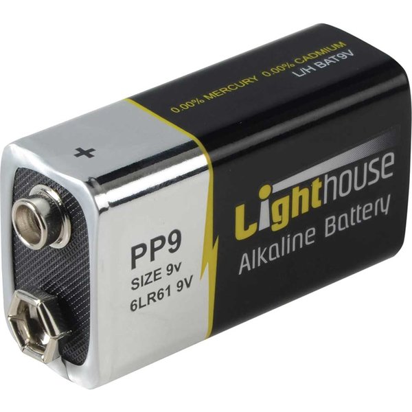 Lighthouse 9V LR61 Alkaline Battery 1100 mAh (Single Pack) 6LR61