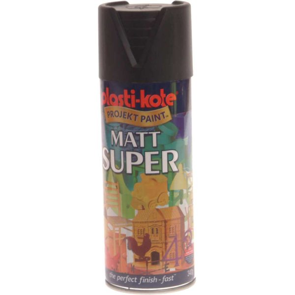 Plastikote Super Matt Aerosol Spray Paint