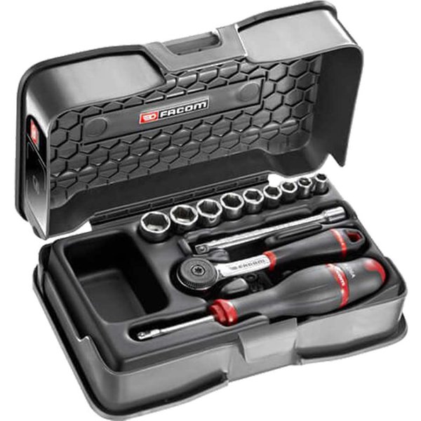 Facom R.161-1P6 12 Piece 1/4" Drive Hexagon Socket Set