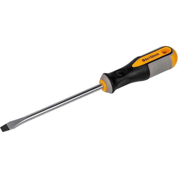 Roughneck Magnetic Flared Slotted Screwdriver 8mm 150mm