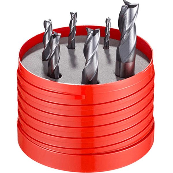 Dormer 6 Piece S933 Solid Carbide TiALN Mc-X Flatted Shank 3 Flute Slot Drill Set