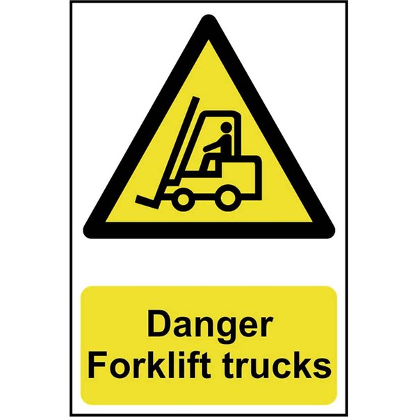 Scan Danger Forklift Trucks Sign