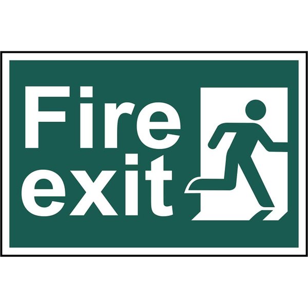 Scan Fire Exit Running Man Sign