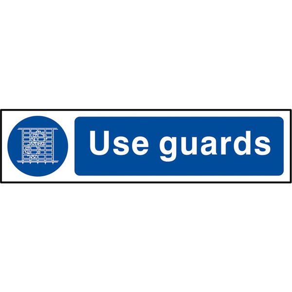 Scan Use Guards - PVC Sign 200 x 50mm 5003