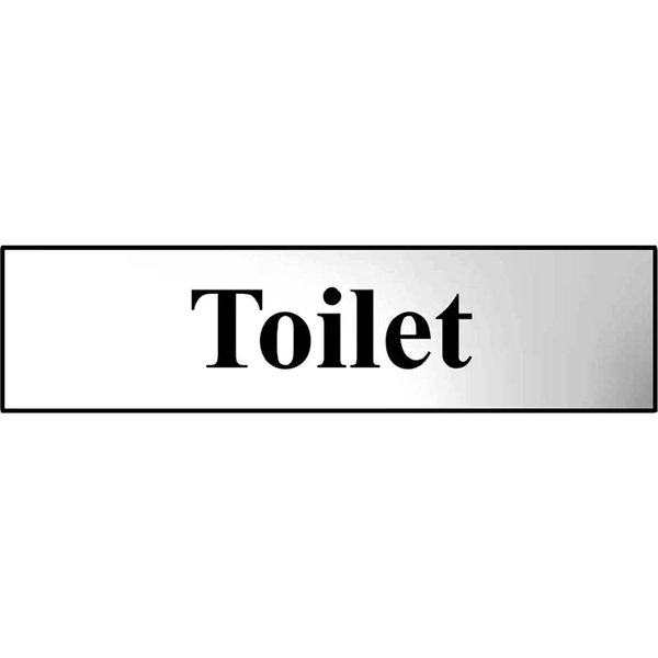 Scan Chrome Effect Toilet Sign