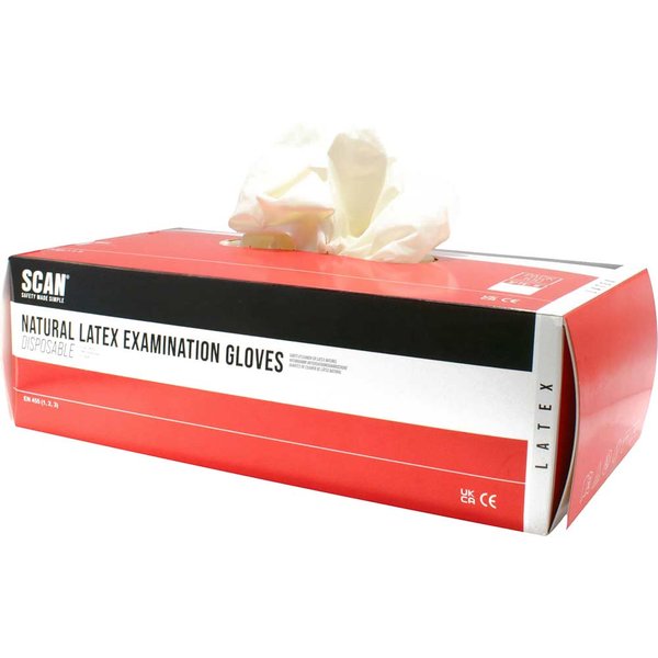 Scan Latex Examination Gloves Box 100