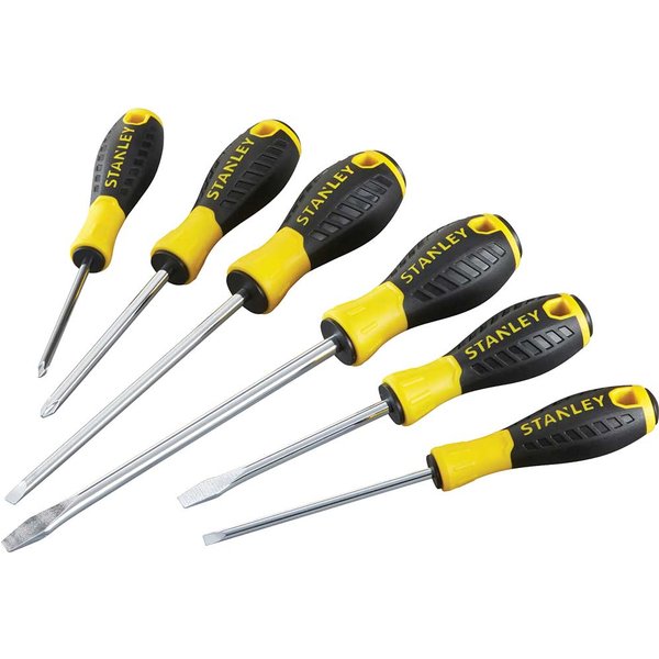 Stanley 6 Piece Essential Phillips and Slotted Screwdriver Set