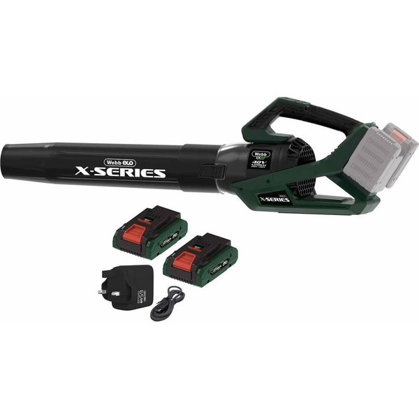 Webb X Series WEV20X2ABB 40v Cordless Brushless Axial Leaf Blower 6 x 4ah Li-ion USB Charger