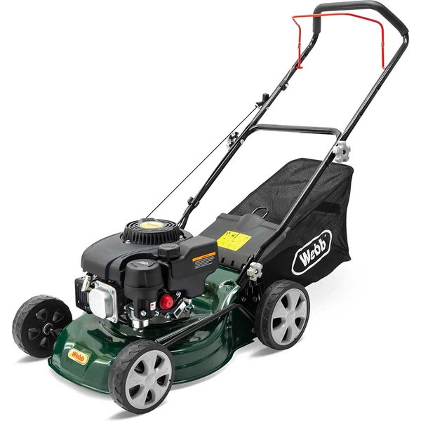 Webb WER410HP Classic Petrol Rotary Lawnmower 410mm FREE Safety Glasses, Gloves & Oil Worth £15
