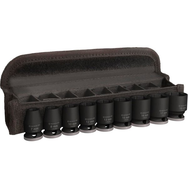 Bosch PRO 9 Piece 3/8" Drive Hexagon Impact Socket Set