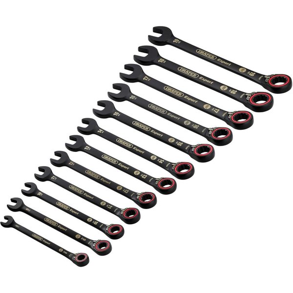 Draper Expert Hi Torq 12 Piece Reversible Ratchet Combination Spanner Set