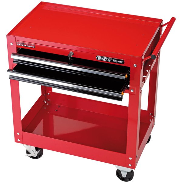 Draper Expert 2 Shelf Trolley Red