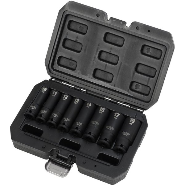Draper Hi Torq 8 Piece 3/8" Drive Deep Hexagon Impact Socket Set 3/8"