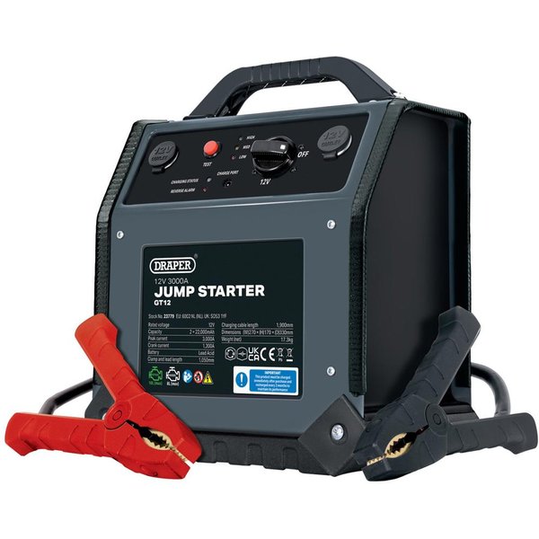 Draper GT12 Jump Starter Power Pack 12v