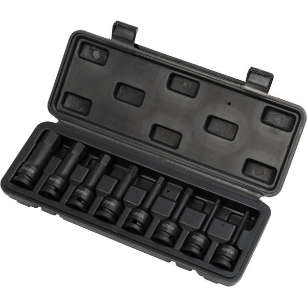 Draper Expert 8 Piece 1/2" Drive Hexagon Impact Socket Bit Set Metric