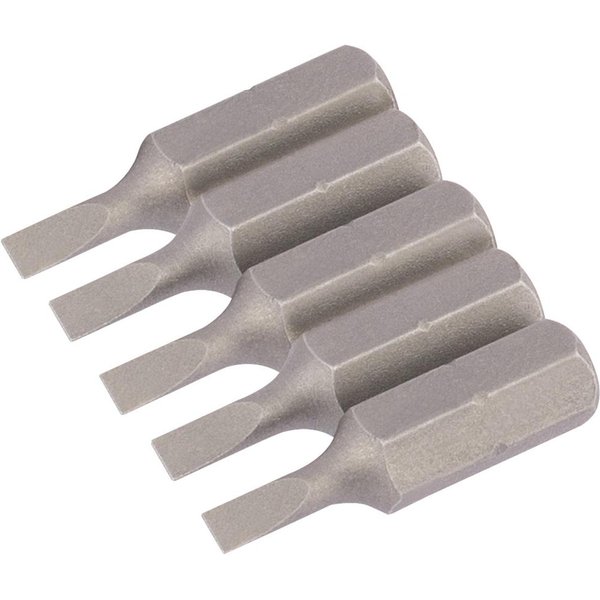 Draper Slotted Screwdriver Bit 3mm 25mm Pack of 5