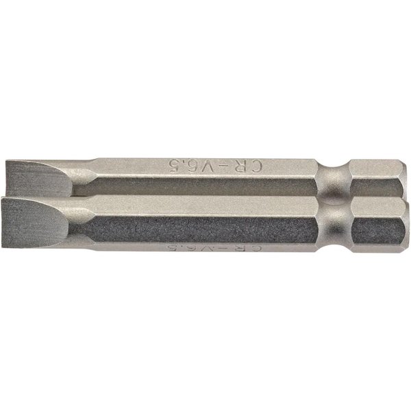 Draper Slotted Screwdriver Bit 6.5mm 50mm Pack of 2