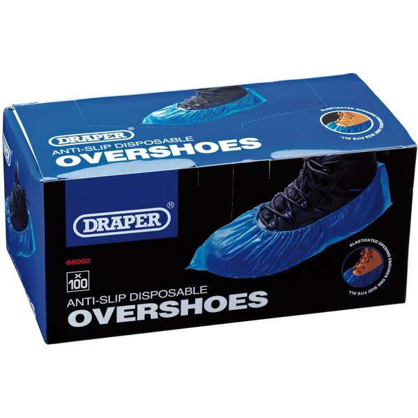 Draper Disposable Overshoe Covers Pack of 100