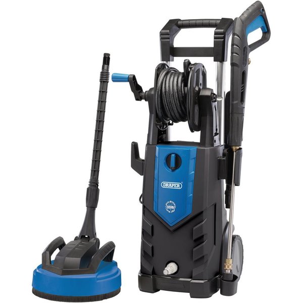Draper 2100W 230V 165 Bar Pressure Washer - Blue and Black, Blue