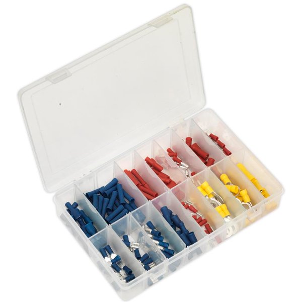 Sealey 200 Piece Blue, Red and Yellow Crimp Terminal Assortment