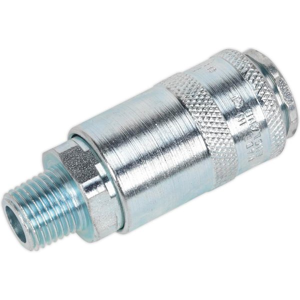 Sealey PCL Air Line Coupling BSPT Male Thread 1/4" BSPT Pack of 50
