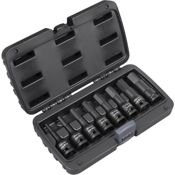 Sealey 8 Piece 1/2" Drive Impact Hexagon Socket Bit Set Imperial