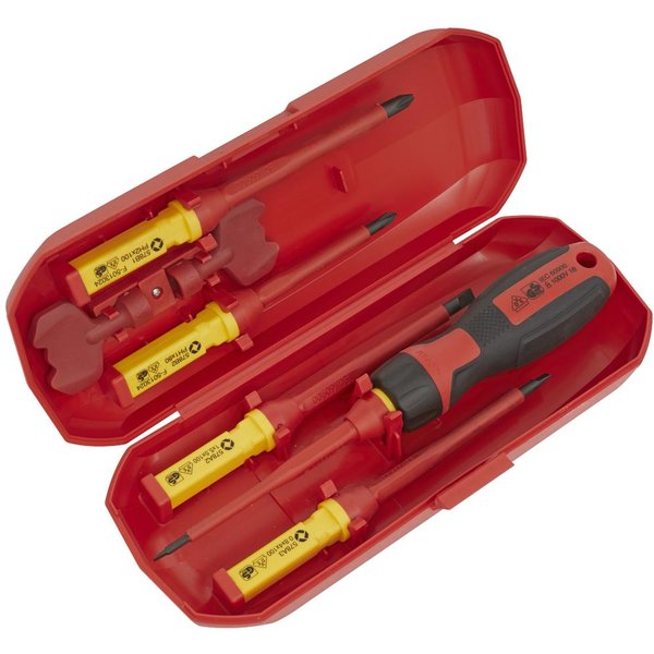 Sealey 8 Piece VDE Insulated Interchangeable Screwdriver and Key Set