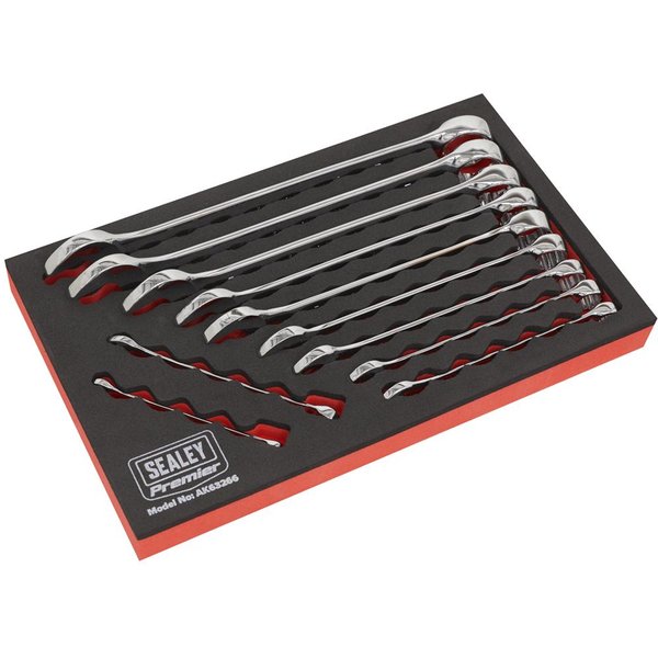 Sealey 11 Piece Combination Spanner Set Imperial in Module Tray