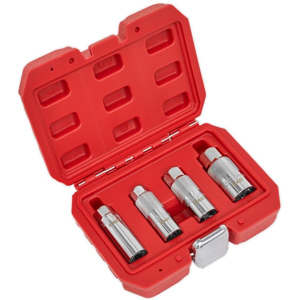 Sealey 4 Piece 3/8" Drive Spark Plug Socket Set 3/8"