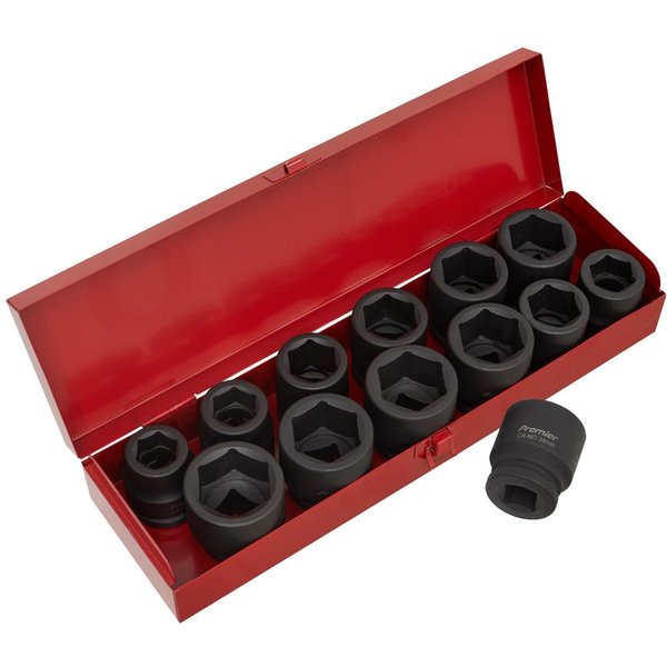 Sealey 14 Piece 3/4" Drive Hexagon Impact Socket Set Metric and Imperial