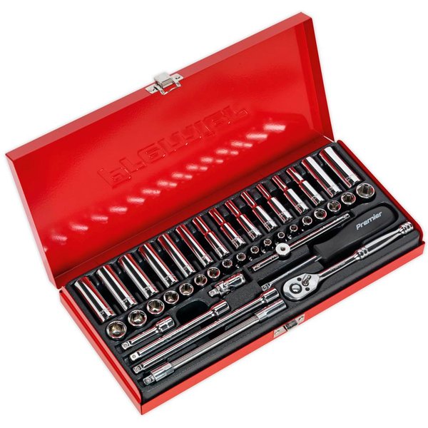 Sealey 41 Piece 1/4" Drive Hexagon WallDrive Socket Set Metric and Imperial 1/4"