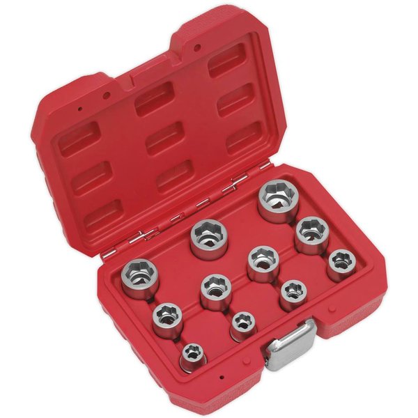 Sealey 11 Piece 3/8" Drive Bolt Extractor Socket Set Metric