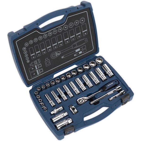 Sealey AK8991 34 Piece 3/8" Drive Socket Set