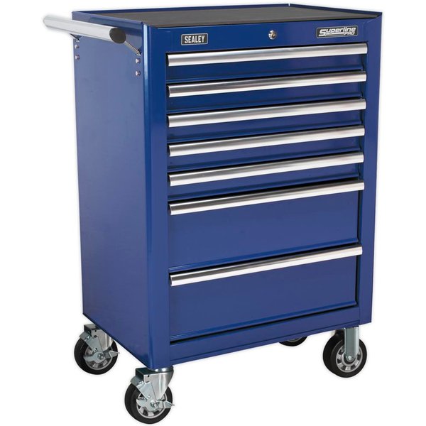 Sealey 7 Drawer Ball Bearing Runner Tool Roller Cabinet Blue