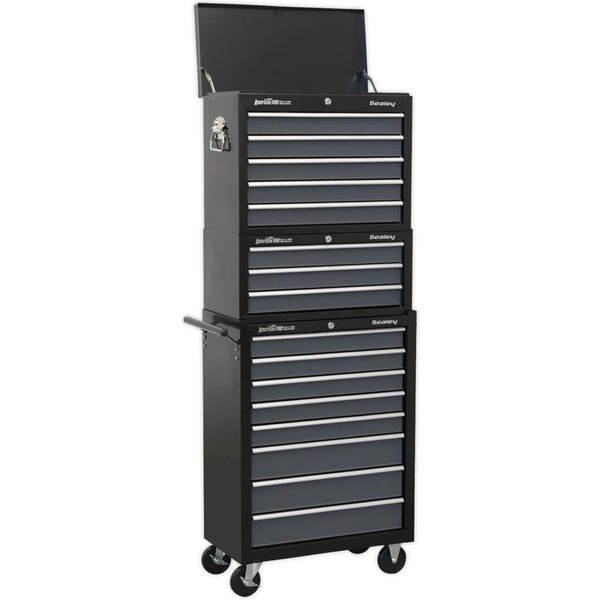 Sealey American Pro 16 Drawer Roller Cabinet and Tool Chest Black