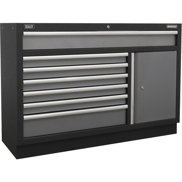 Sealey Superline Modular 7 Drawer Floor Cabinet Black / Grey