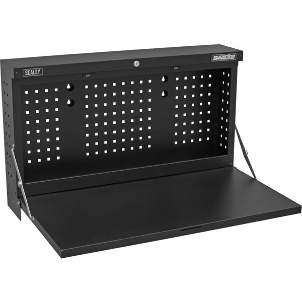 Sealey Wall Mount Fold Down Metal Workbench and Pegboard