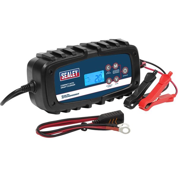 Sealey 650HF Compact Auto Smart 6.5amp Battery Charger 6v or 12v