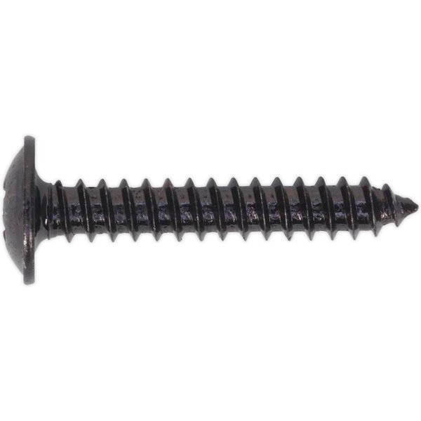 Self Tapping Flange Head Pozi Screws Black 4.2mm 25mm Pack of 100