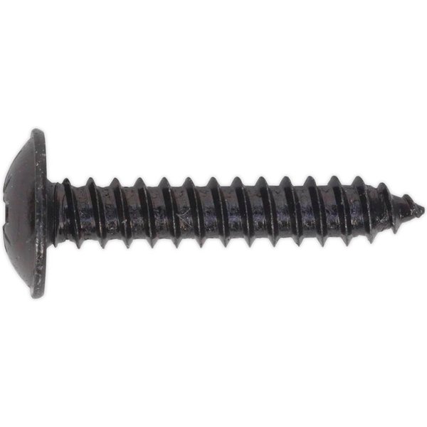 Self Tapping Flange Head Pozi Screws Black 4.8mm 25mm Pack of 100