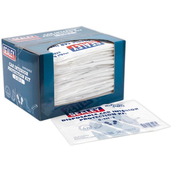 Sealey 5-In-1 Disposable Car Interior Protection Kit Pack of 50