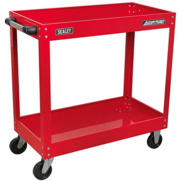 Sealey Heavy Duty 2 Shelf Trolley Red