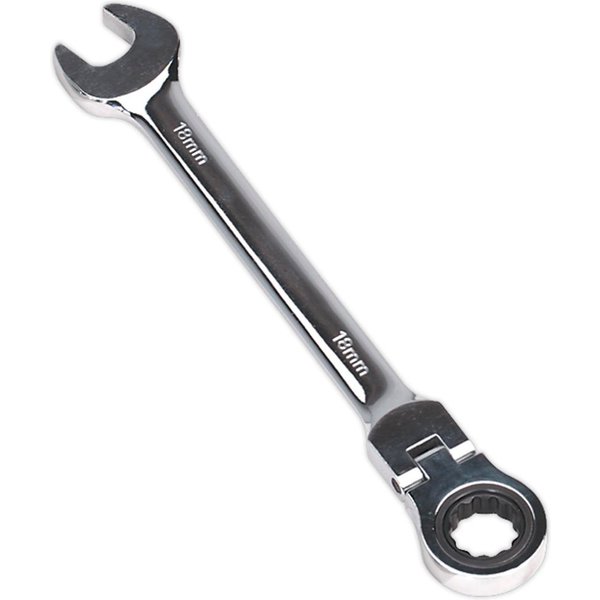 Sealey Flexible Head Ratchet Combination Spanner Metric 18mm