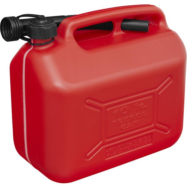 Sealey Plastic Fuel Can 10l Red